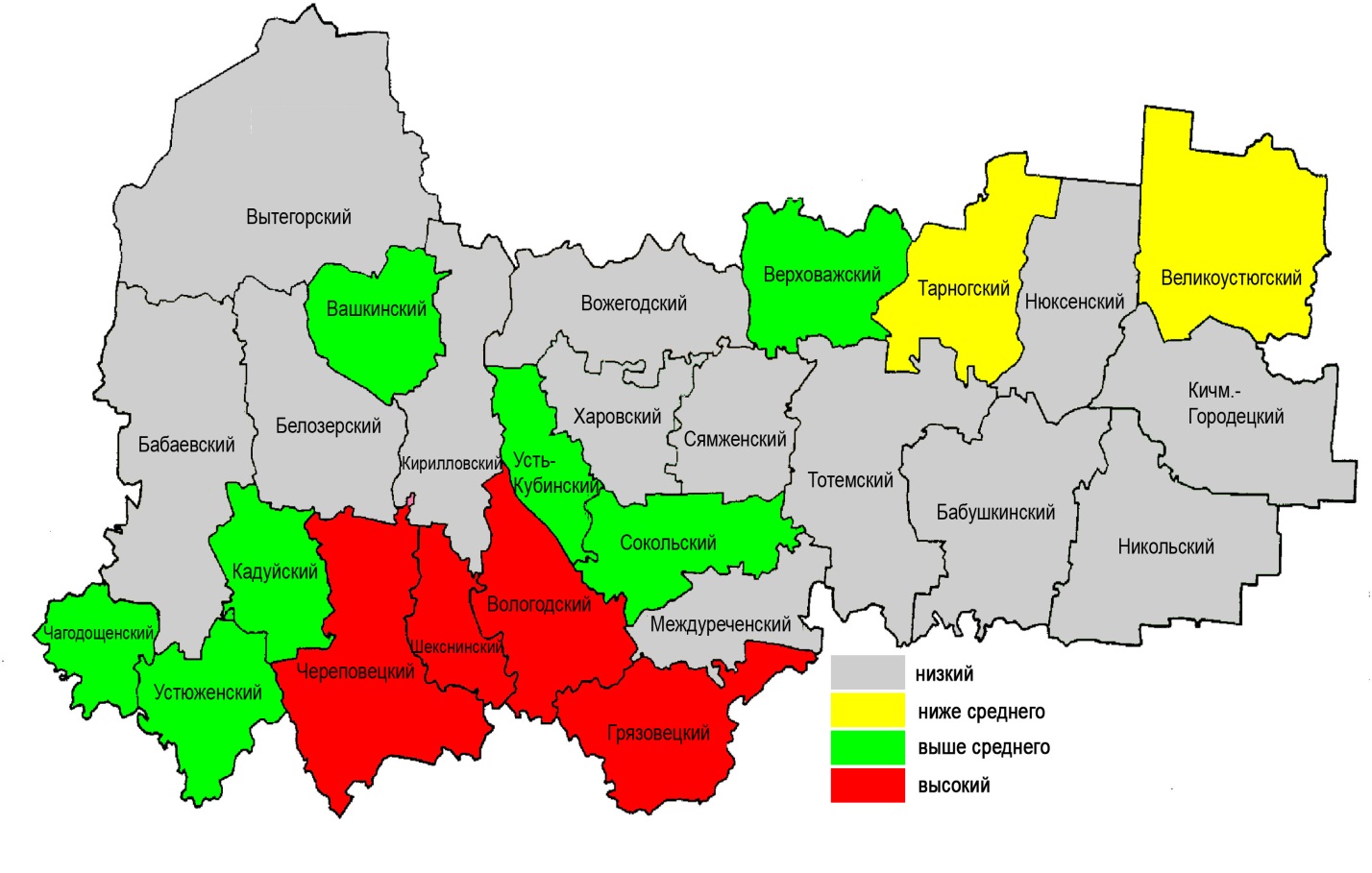 Территориальные управления вологодского округа